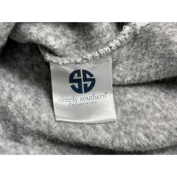 Simply Southern Knit Sweater Womens M Marled Gray 1/4 Quarter Zip Long Sleeves - Picture 4 of 7